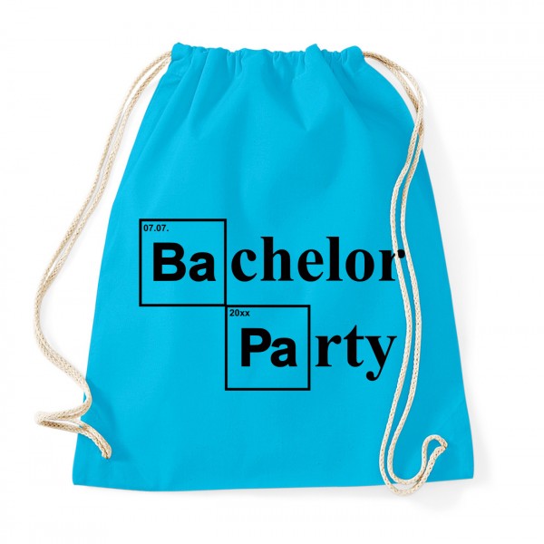Bachelor Party - JGA Baumwollrucksack  Surf Blue