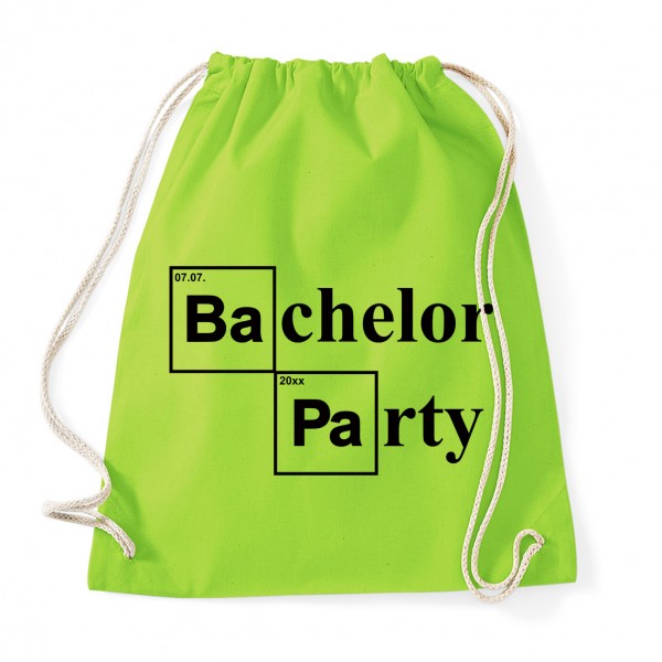 Bachelor Party - JGA Baumwollrucksack  Lime Green