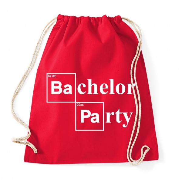Bachelor Party - JGA Baumwollrucksack  Red