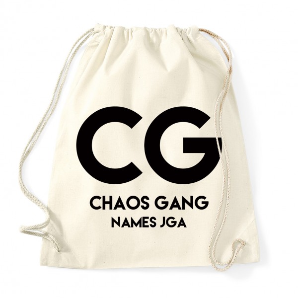 Chaos Gang - JGA Baumwollrucksack  Natural