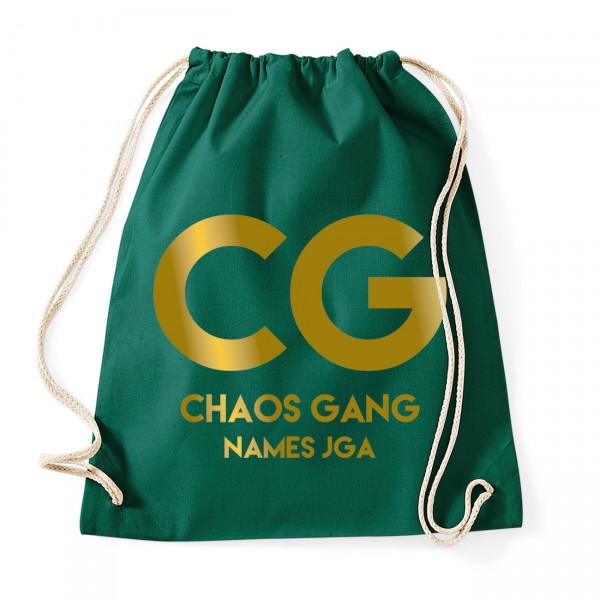 Chaos Gang - JGA Baumwollrucksack  Bottle Green