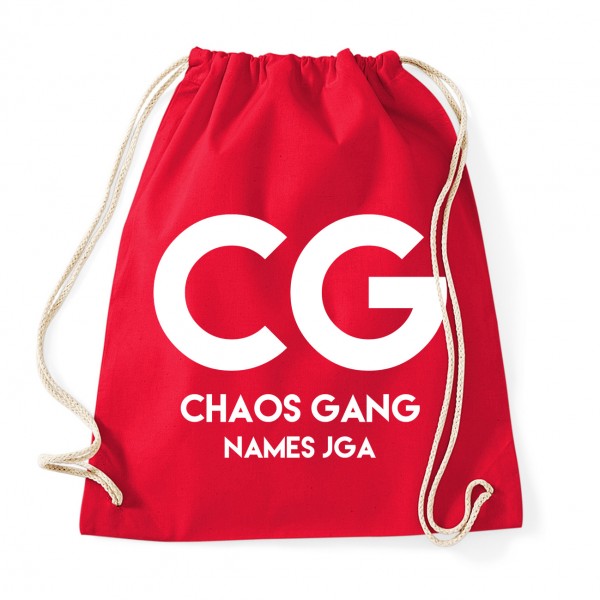 Chaos Gang - JGA Baumwollrucksack  Red
