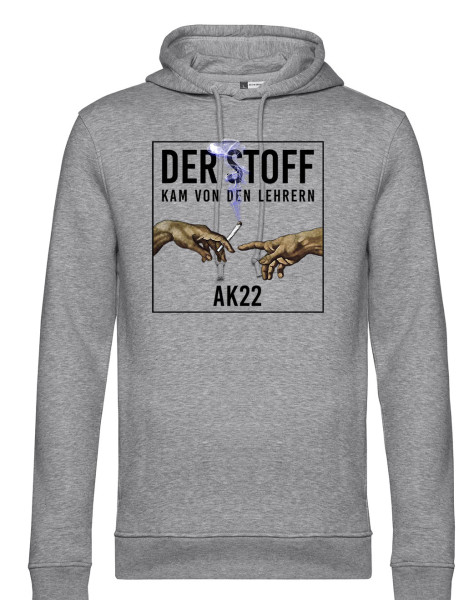 Der Stoff kam von den Lehrern Abschluss-Hoody Grau