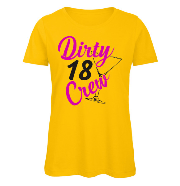 Dirty 18 Crew Lady Geburtstag Gelb