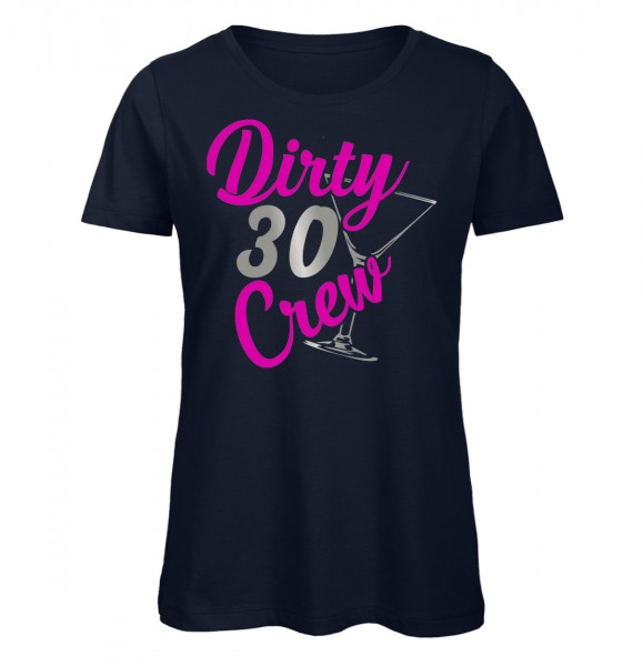 Dirty Thirty Crew T-Shirt Marineblau