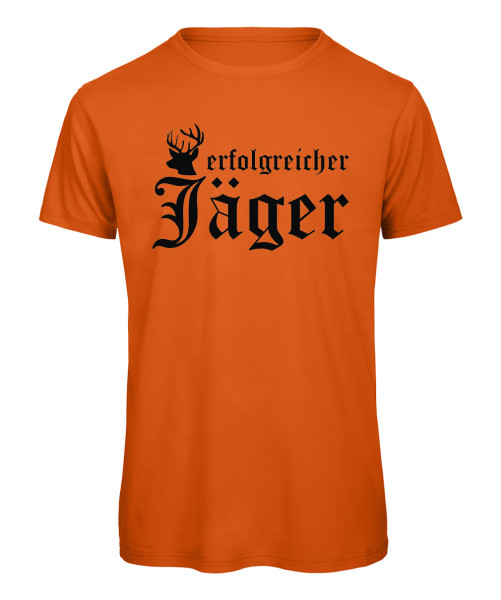 Erfolgreicher Jäger JGA T-Shirt Orange