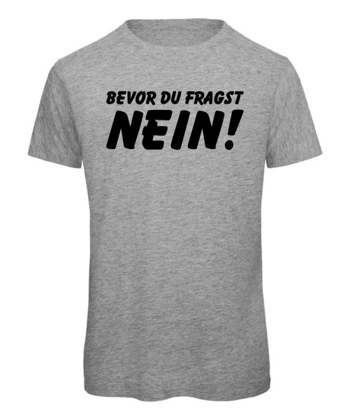 Bevor Du fragst Nein! Lustiges Herren T-Shirt.