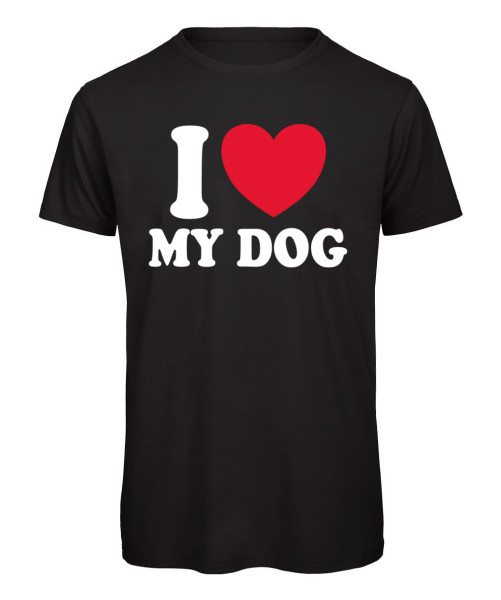 I Love My Dog T-Shirt - Schwarz