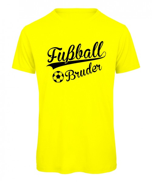 Fußball Bruder T-Shirt Neongelb