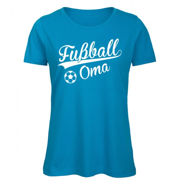 Fußball Oma T-Shirt Azur