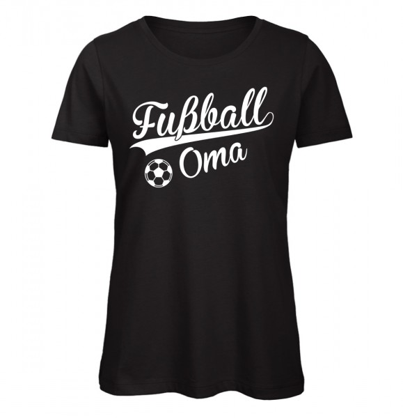 Fußball Oma T-Shirt Schwarz