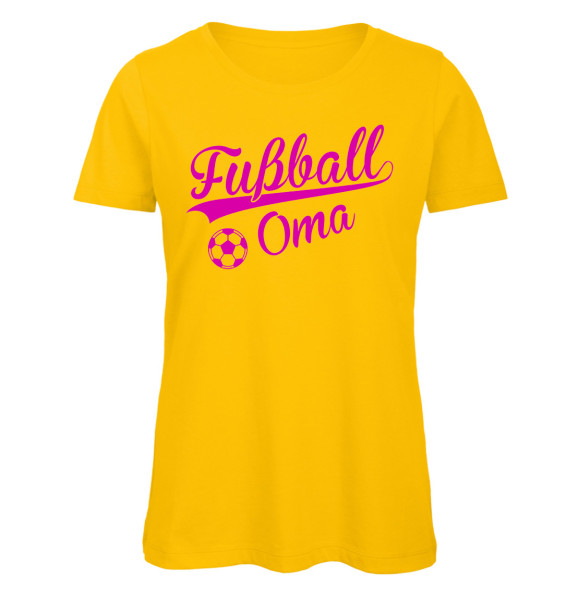 Fußball Oma T-Shirt Gelb