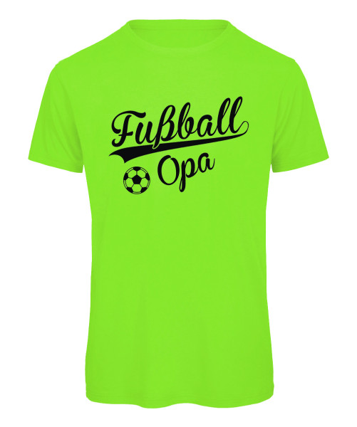 Fußball Opa T-Shirt Neongrün