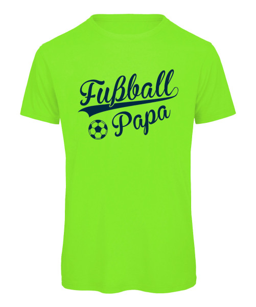 Fußball Papa T-Shirt Neongrün