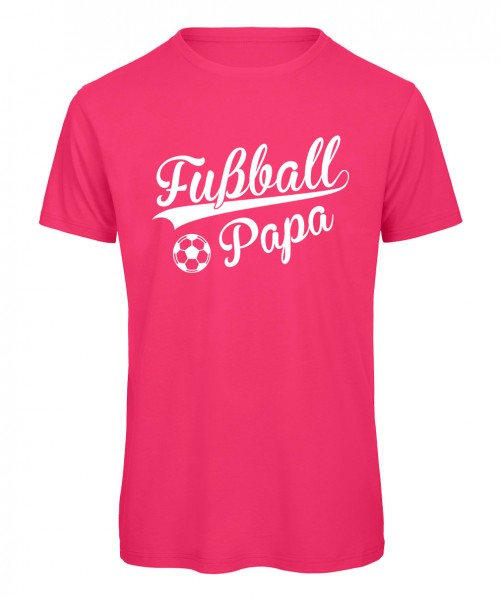 Fußball Papa T-Shirt Neonpink