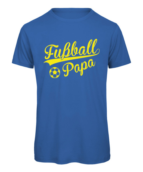 Fußball Papa T-Shirt Royalblau