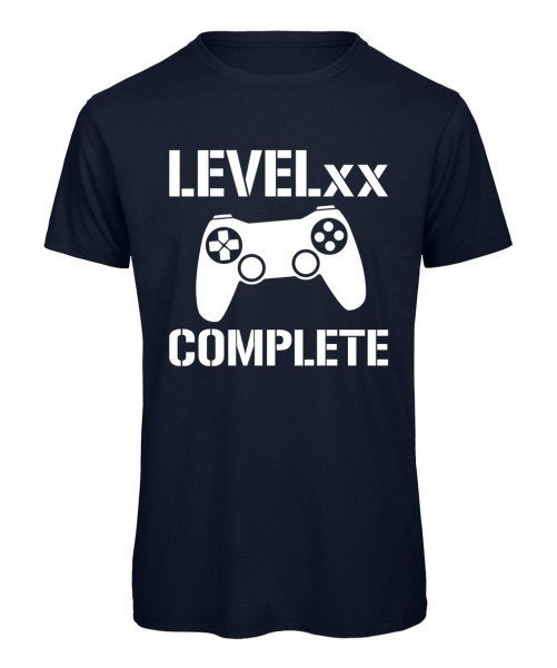 Level xx Complete Gamer T-Shirt für Herren zum Geburtstag - Marineblau
