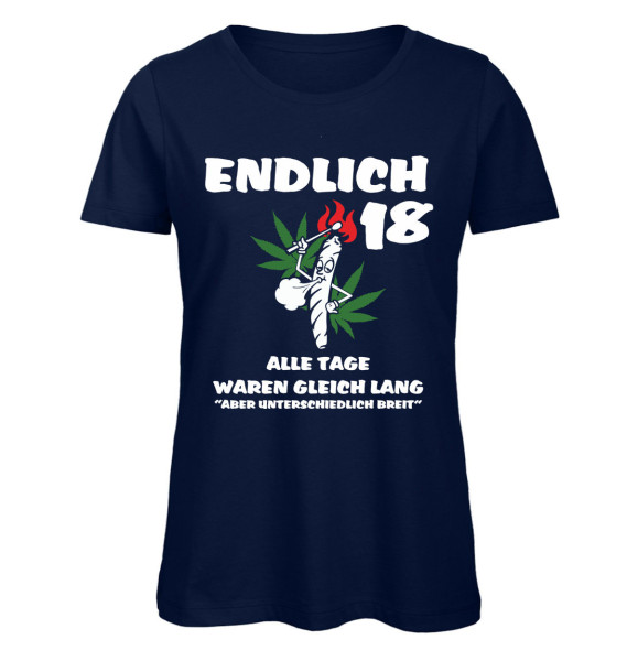 18 - Alle Tage waren gleich lang - Frauen Geburtstags T-Shirt - Marineblau