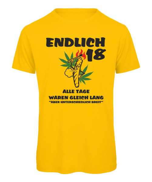 18 - Alle Tage waren gleich lang - Geburtstags T-Shirt - Gelb