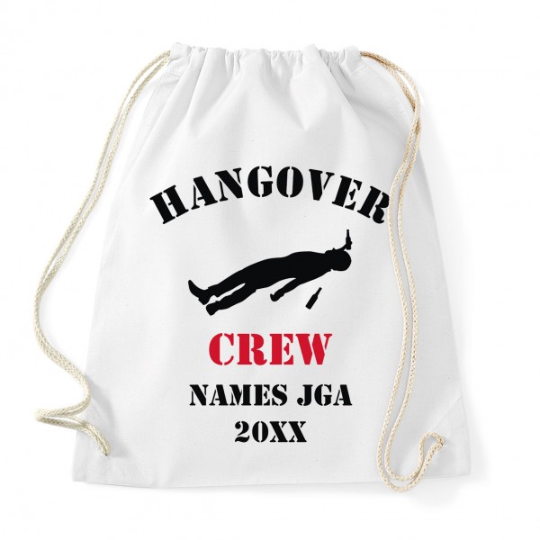 Hangover Crew - JGA Baumwollrucksack  White