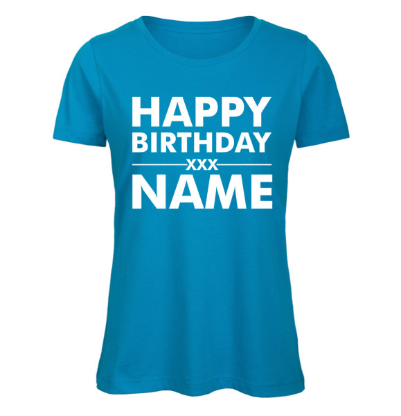 Geburtstags T-Shirt Name Azur