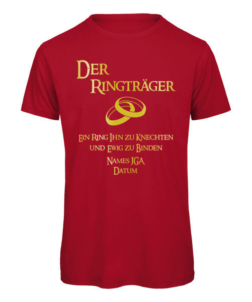 Der Ringträger JGA T-Shirt  Rot