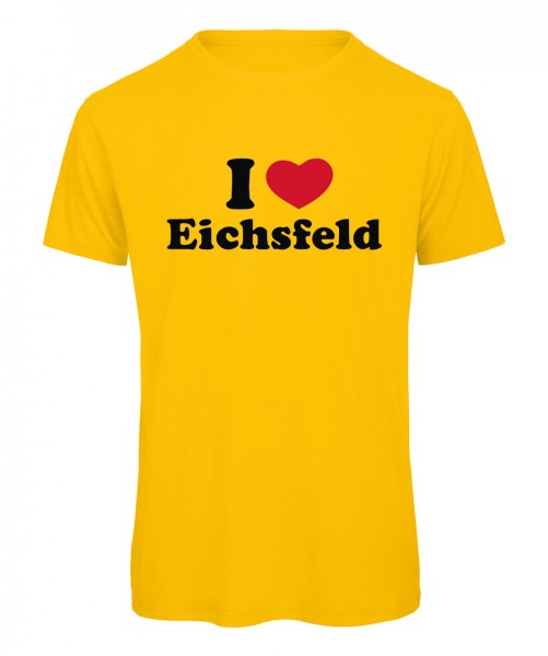 I love Eichsfeld Herz Gelb