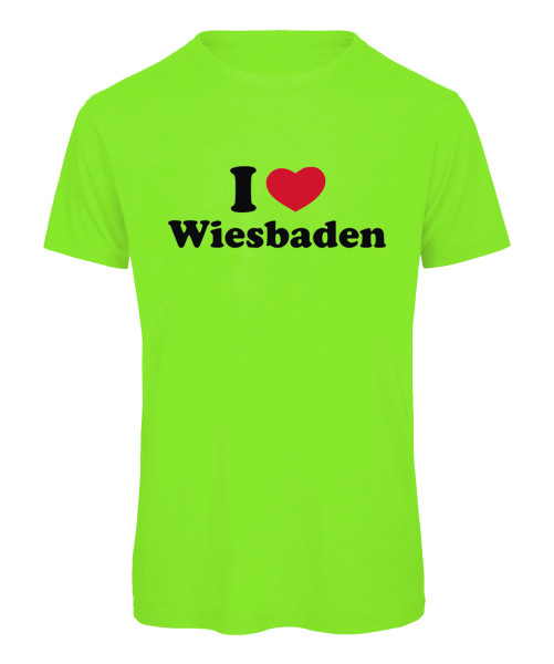 I love Wiesbaden Herz 3 Neongrün