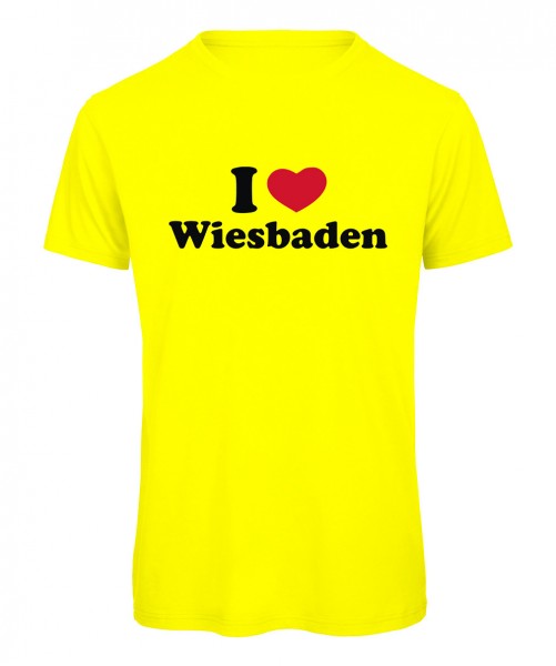 I love Wiesbaden Herz 3 Neongelb