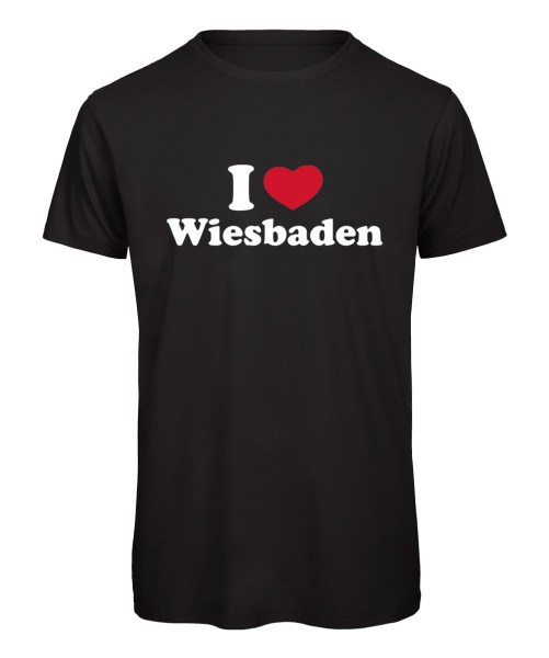 I Love Wiesbaden T-Shirt mit Herz für Kinder – Dein Wiesbaden-AndenkenSchwarz
