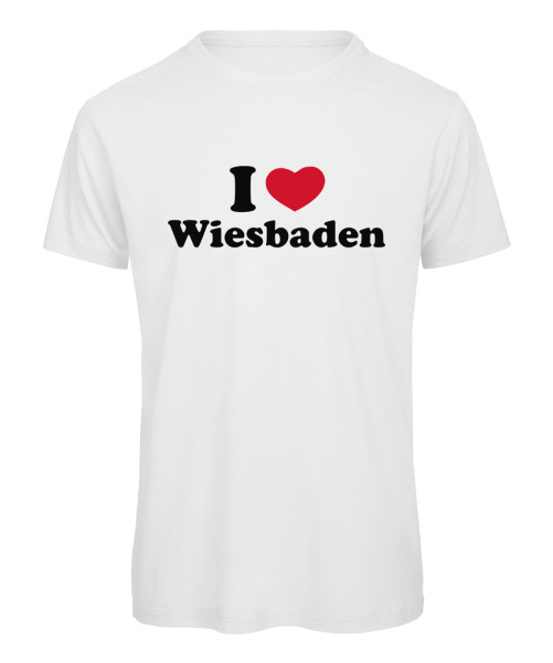 I Love Wiesbaden T-Shirt mit Herz für Kinder – Dein Wiesbaden-Andenken Weiß
