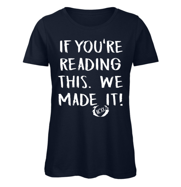 If you reading this chalk - Abschluss T-Shirt für Mädchen - Marineblau