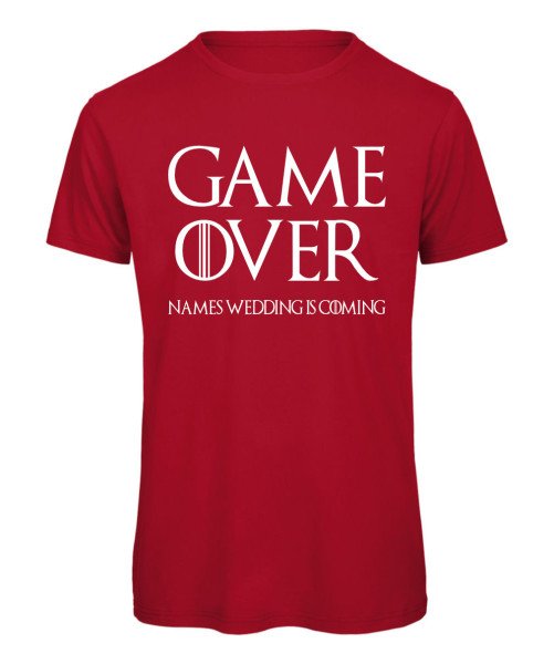 Game over, wedding is coming - JGA T-Shirt für Männer Rot