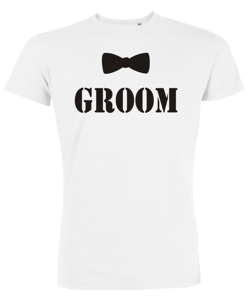 Groom Fliege JGA T-Shirts Weiß