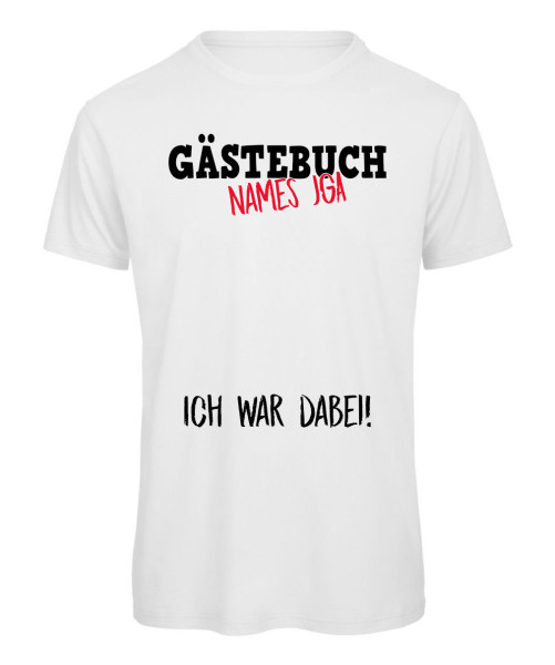 JGA T-Shirt - Junggesellenabschied Gästebuch