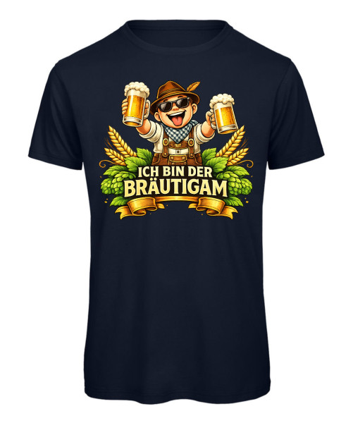 Cooles Baby: Bräutigam Crew JGA T-Shirt in Marineblau