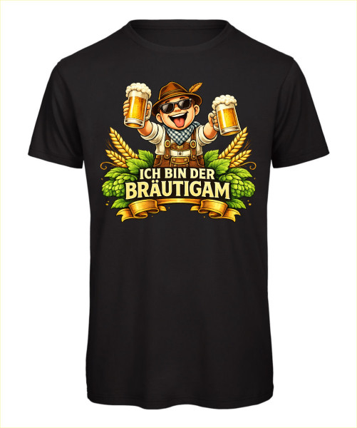 Cooles Baby: Bräutigam Crew JGA T-Shirt in Schwarz