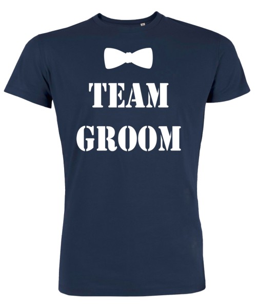 Groom Team Fliege JGA T-Shirt Navy