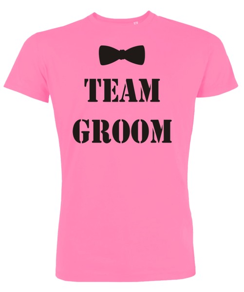 Groom Team Fliege JGA T-Shirt Pink