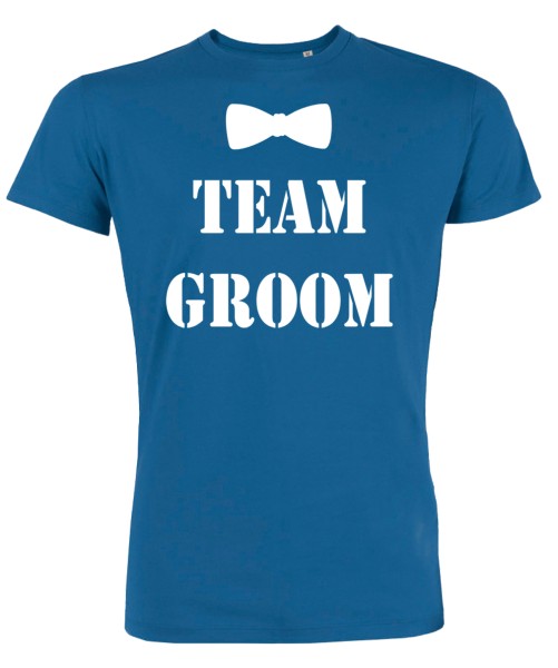 Groom Team Fliege JGA T-Shirt Royalblau