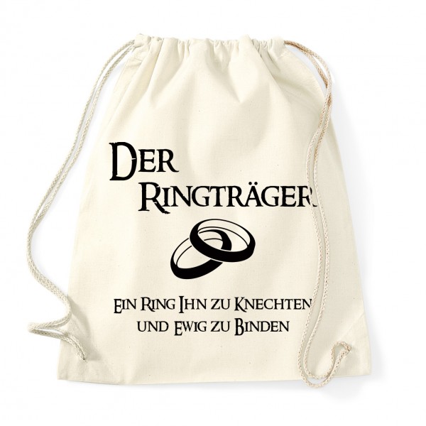Ringträger - JGA Baumwollrucksack  Natural
