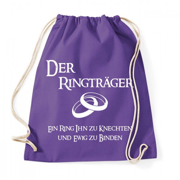 Ringträger - JGA Baumwollrucksack  Purple
