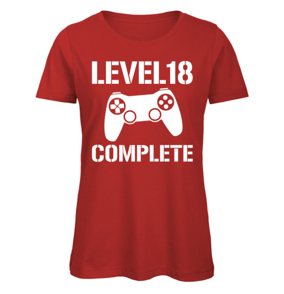 Level 18 Complete Gamerinnen T-Shirt für Frauen zum 18. Geburtstag