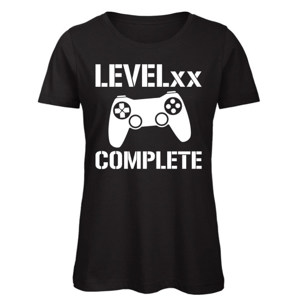 Level xx Complete Gamer T-Shirt für Damen zum Geburtstag - Schwarz