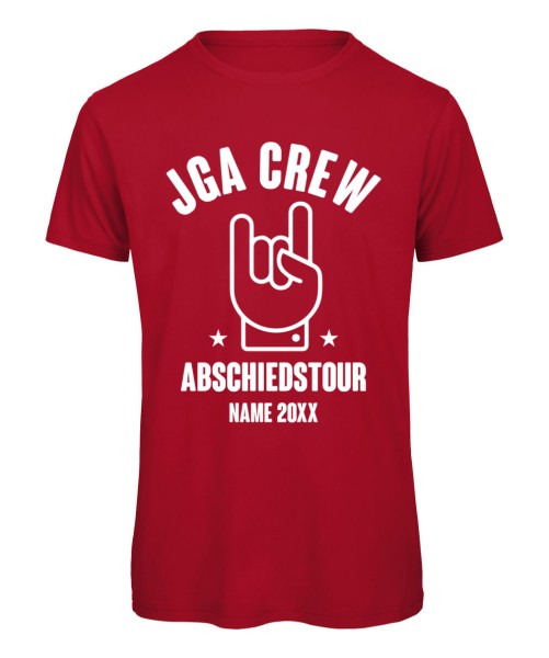 Rock Abschiedstour Crew JGA T-Shirts Rot