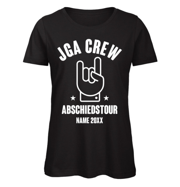 Rock Crew Frauen JGA T-Shirt Schwarz