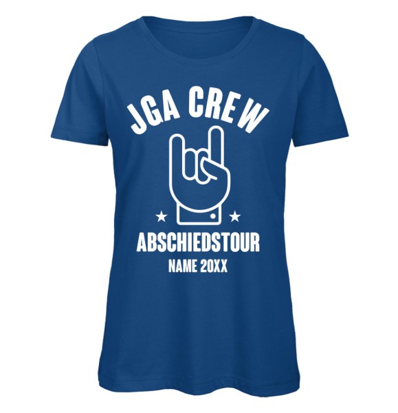 Rock Crew Frauen JGA T-Shirt Royal Blau
