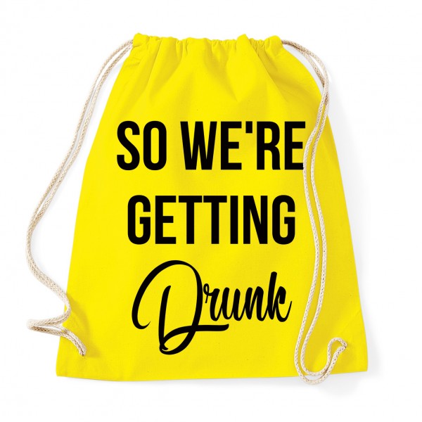So We're Getting Drunk - JGA Rucksack  Yellow