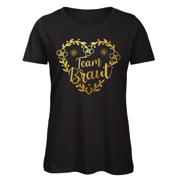 Team Braut Blumenherz Frauen JGA T-Shirt