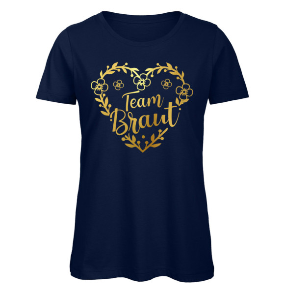 Team Braut Blumenherz Frauen JGA T-Shirt